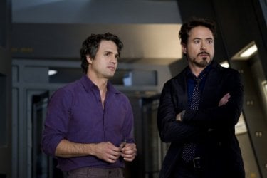 Mark Ruffalo e Robert Downey Jr. in una scena di The Avengers