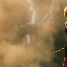 Wrath of the Titans: Rosamund Pike in una scena d'azione del film