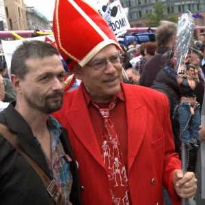 Rosa von Praunheim con Ralf König in King of Comics
