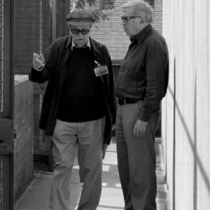 Cesare deve morire: i registi Vittorio Taviani e Paolo Taviani sul set del film a Rebibbia