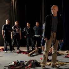 Cesare deve morire: un'immagine dal set di Fabio Cavalli, regista teatrale e co-responsabile delle attività teatrali del carcere di Rebibbia