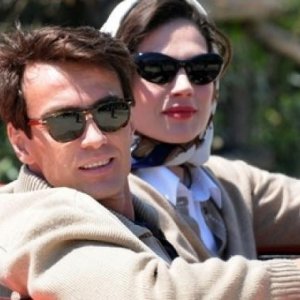 Alessio Boni e Anna Drijver nei panni di Ava Gardner in una scena della miniserie di Rai Uno Walter Chiari Fino all'ultima risata