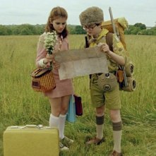 I Due Giovani Protagonisti Di Moonrise Kingdom Jared Gilman E Kara Hayward In Una Scena Del Film 233096