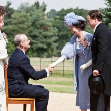 Olivia Colman, Bill Murray e gli altri membri del cast di Hyde Park on the Hudson in una scena del film