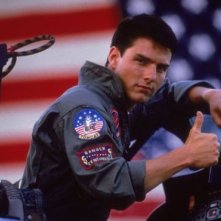 Top Gun: Tom Cruise in una immagine pubblicitaria del film