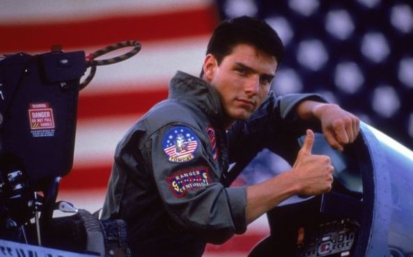 Top Gun: Tom Cruise in una immagine pubblicitaria del film