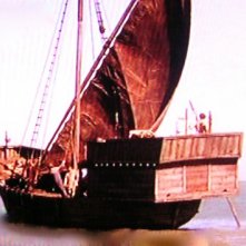 I cavalieri che fecero l'impresa - La nave in navigazione (scenografia di G. Pirrotta)