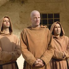 Christopher Lambert in una scena del film Ghost Rider: Spirito di vendetta nei panni di Methodius