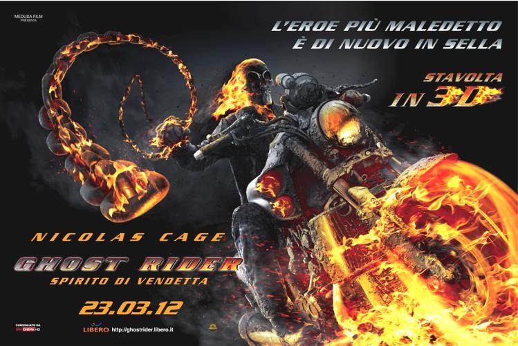 Ghost Rider Spirito Di Vendetta Il Poster Orizzontale Italiano Del Film 234012