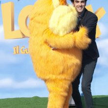 Lorax - Il guardiano della foresta: Lorax a Roma insieme al cantante Marco Mengoni, doppiatore italiano di Onceler nel film