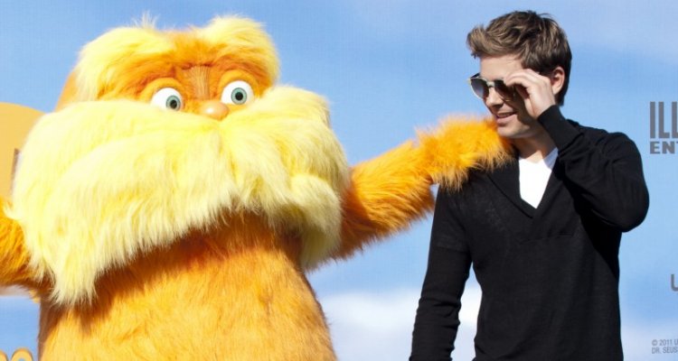 Lorax Il Guardiano Della Foresta Zac Efron Insieme A Lorax In Italia Per Il Tour Promozionale