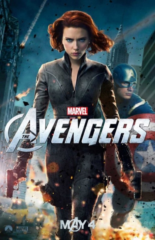 The Avengers Nuovo Character Poster Di Black Widow Scarlett Johansson Sullo Sfondo Appare Capitan Am 234220