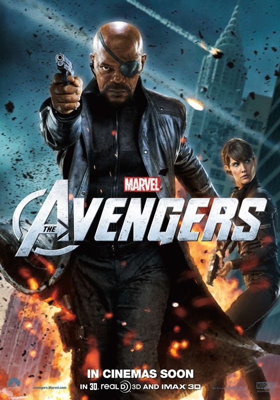 The Avengers Nuovo Character Poster Di Nick Fury Samuel L Jackson Sullo Sfondo Appare Maria Hill 234356