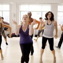 Megan Hilty, Katharine McPhee, Leslie Odom Jr. in un numero di ballo dell'episodio Il prezzo dell'arte di Smash