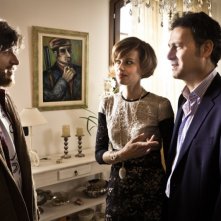 I più grandi di tutti: Claudia Pandolfi con Alessandro Roja e Francesco Villa in una scena del film