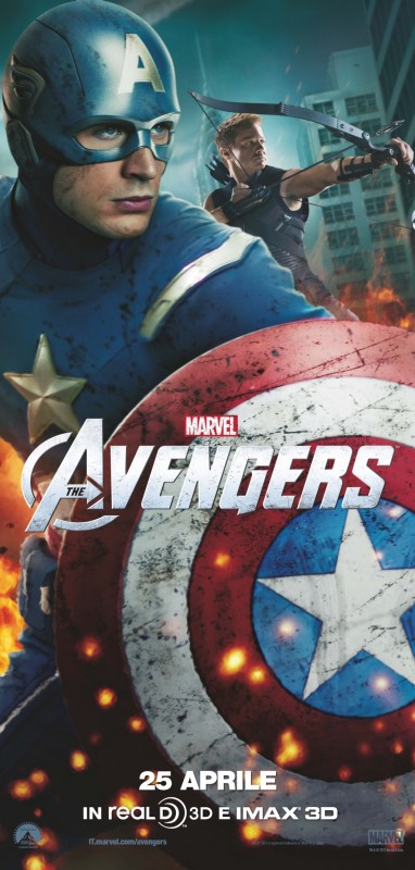 The Avengers Chris Evans E Jeremy Renner Sono Capitan America E Occhio Di Falco In Coppia Su Uno Dei 235054