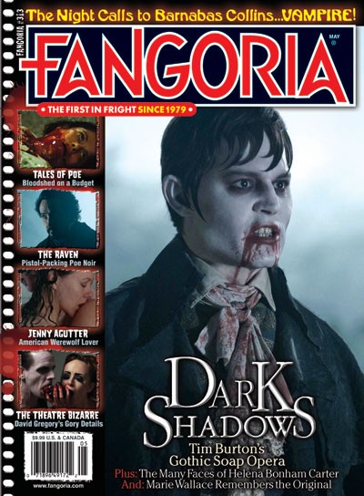 Copertina Di Fangoria Dedicata Al Sanguinolento Vampiro Johnny Depp Di Dark Shadows 235071