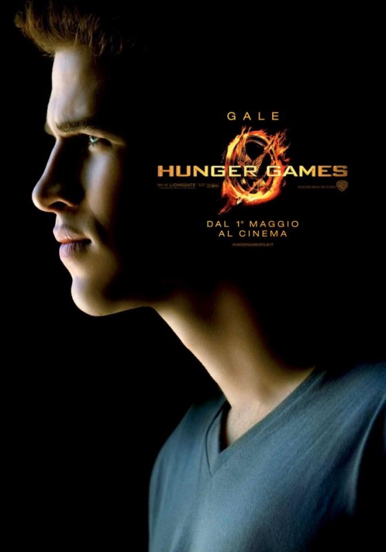 Hunger Games Character Poster Italiano Per Gale Liam Hemsworth 235293