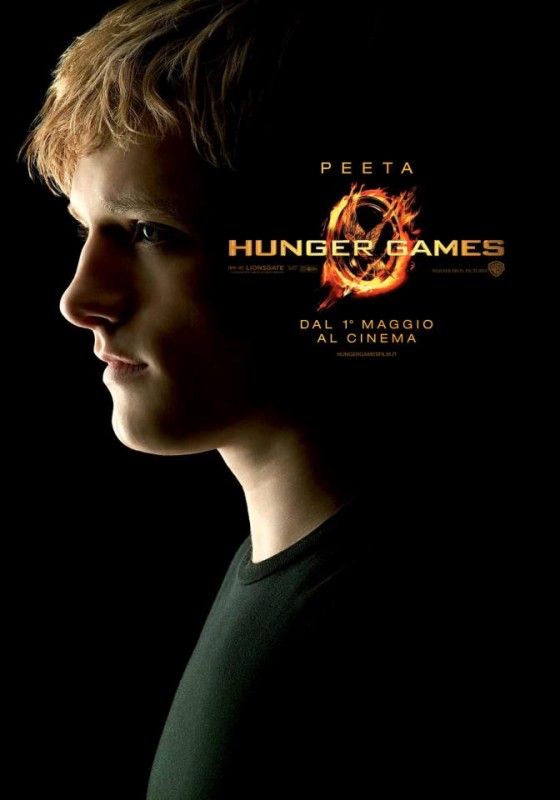 Hunger Games Character Poster Italiano Per Peeta Josh Hutcherson 235295