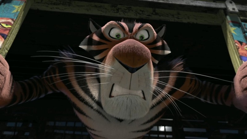 Madagascar 3 Ricercati In Europa La Rabbiosa Tigre Del Circo In Una Scena Del Film 235312