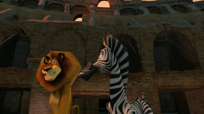Madagascar 3 Ricercati In Europa Marty E Alex Al Colosseo In Una Scena Del Film 235322