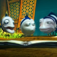 Seafood - Un pesce fuor d'acqua: i pesci Moe, Curly e Larry in una scena del film