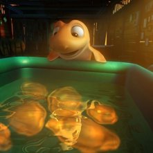 Seafood - Un pesce fuor d'acqua: il piccolo Pup osserva la sue amiche tartarughe in una scena del film