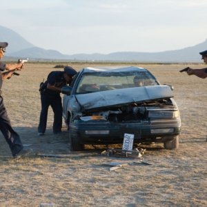 Viaggio in paradiso: una scena d'azione del film