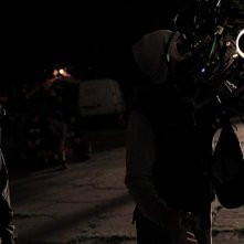 Il regista Daniele Vicari sul set del film Diaz