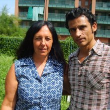 Enrico LoVerso e Paola Crova sul set di La bella società