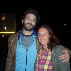 Filippo Timi e Paola Crova sul set di Signorina Effe