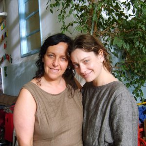 Giovanna Mezzogiorno e Paola Crova sul set di Vincere