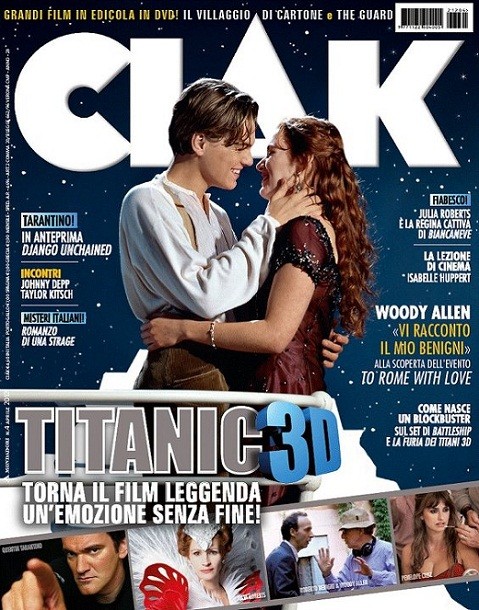 Titanic In 3D Kate Winslet E Leonardo Dicaprio Sulla Copertina Di Ciak Che Celebra La Re Release Del 237012