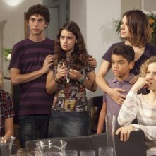 Una grande famiglia: il cast in una scena della fiction di Raiuno diretta da Riccardo Milani