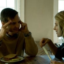 Brit Marling a tavola con William Mapother in una scena di Another Heart