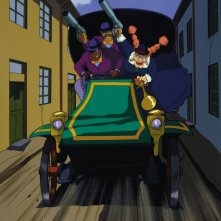 Il castello nel cielo: la perfida Dola con i suoi scagnozzi in una scena del film