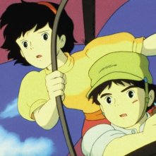 Pazu e Sheeta protagonisti del film d'animazione Il castello nel cielo