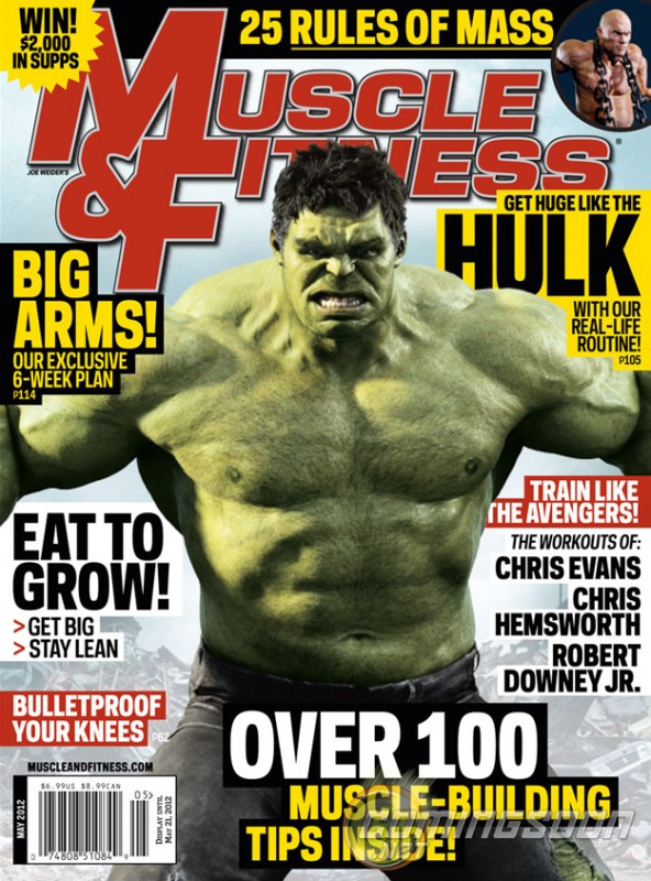 Copertina Di Muscle Fitness Dedicata A Hulk Eroe Di The Avengers 237247