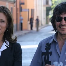 Sandrine nella pioggia: Elsa Mollien insieme al regista Tonino Zangardi sul set del film