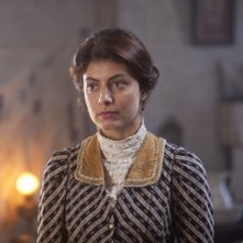 Alessandra Mastronardi durante una scena della miniserie Titanic - Nascita di una leggenda