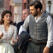 Alessandra Mastronardi e Edoardo Leo in una scena della miniserie di Rai Uno, Titanic Nascita di una leggenda