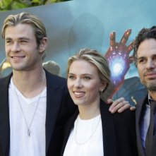 The Avengers Scarlett Johansson Mark Ruffalo E Chris Hemsworth Durante Il Photocall Di The Avengers  238445