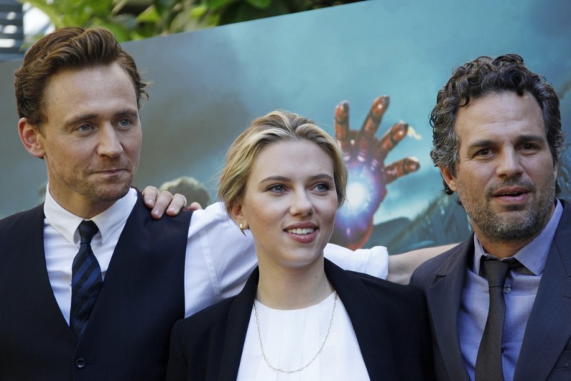 The Avengers Scarlett Johansson Mark Ruffalo E Tom Hiddleston Durante Il Photocall Di The Avengers A 238441
