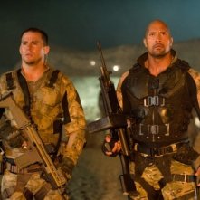 Channing Tatum e Dawayne Johnson in una scena di G.I. Joe: La vendetta