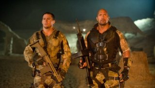 Channing Tatum e Dawayne Johnson in una scena di G.I. Joe: La vendetta