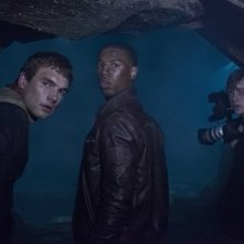 Chronicle: Alex Russell, Michael B. Jordan e Dane DeHaan in una buia scena del film
