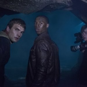 Chronicle: Alex Russell, Michael B. Jordan e Dane DeHaan in una buia scena del film