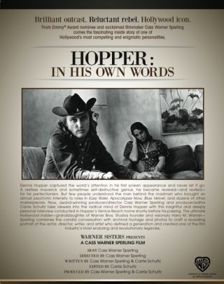 Hopper: In His Own Words, la locandina del biopic su Dennis Hopper diretto da Cass Warner