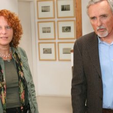 Hopper: In His Own Words, la regista Cass Warner insieme a Dennis Hopper durante la lavorazione del film