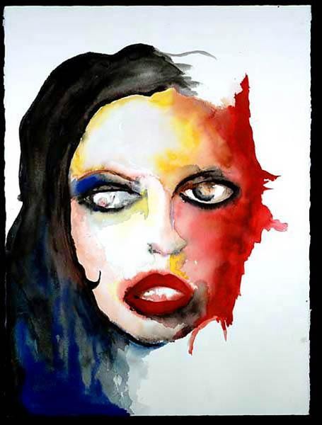 Rose Mcgowan In Un Ritratto Ad Acquerello Di Marilyn Manson 238835